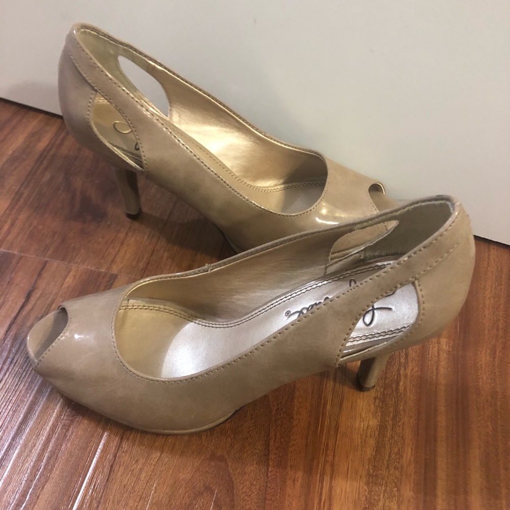 Nude Open Toed Heels